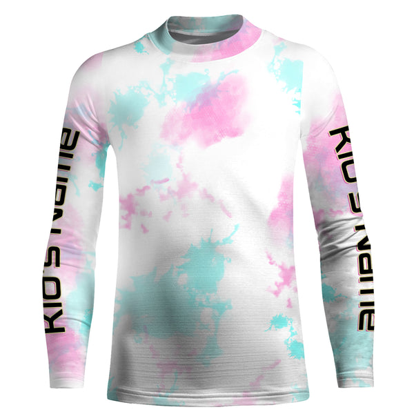 Personalized pastel Tie dye UV Protection performance Fishing Shirts for women - IPHW1721