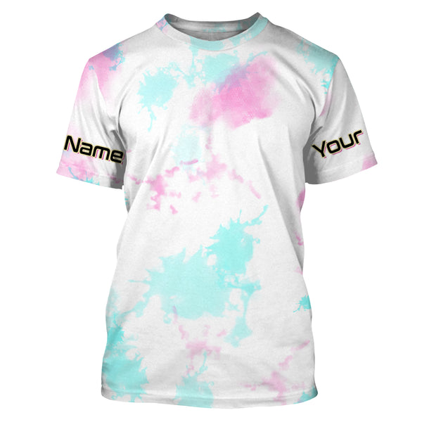 Personalized pastel Tie dye UV Protection performance Fishing Shirts for women - IPHW1721