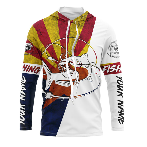 Arizona Catfish Custom Long Sleeve performance Fishing Shirts, Catfish Fishing jerseys IPHW2901