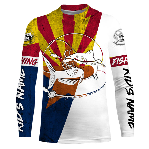 Arizona Catfish Custom Long Sleeve performance Fishing Shirts, Catfish Fishing jerseys IPHW2901