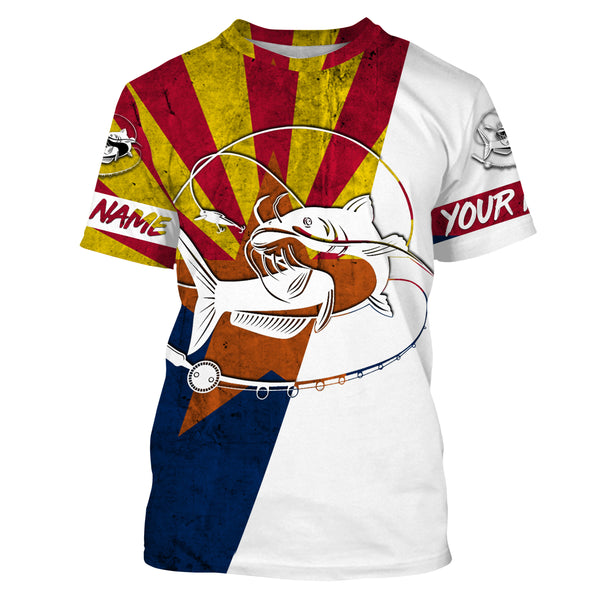 Arizona Catfish Custom Long Sleeve performance Fishing Shirts, Catfish Fishing jerseys IPHW2901