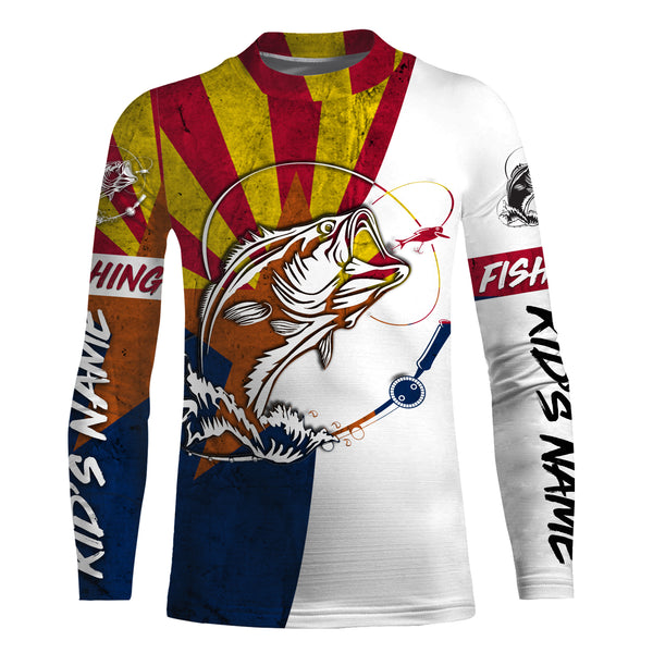 Arizona Bass Custom Long Sleeve performance Fishing Shirts, Bass Fishing jerseys IPHW2902