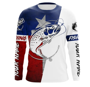 Texas Trout Custom Long Sleeve performance Fishing Shirts, Trout Fishing jerseys IPHW2908