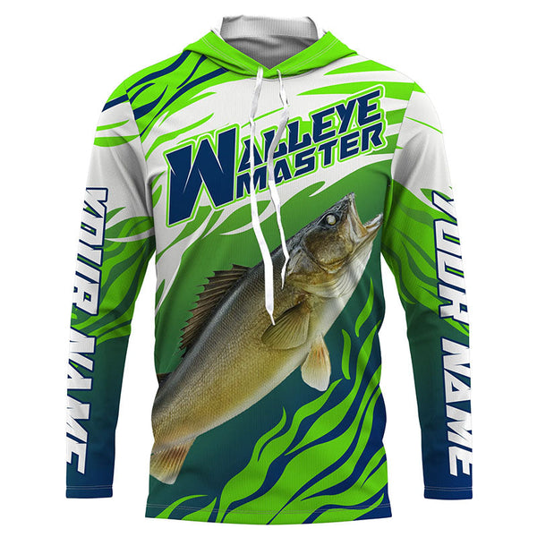 Walleye Fishing Custom Uv Protection Long Sleeve Fishing Shirts, Walleye Master Tournament Shirt IPHW3933