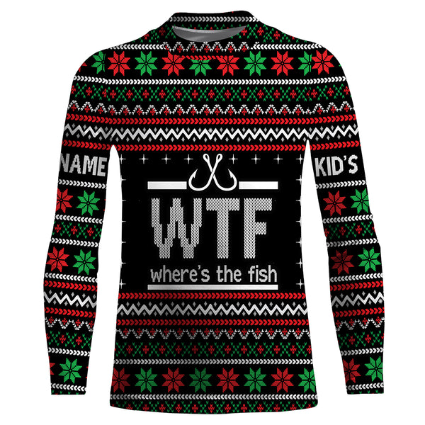 Funny Where's the Fish Custom Long Sleeve Fishing Shirts, Personalized Fishing Christmas gifts - IPHW1882