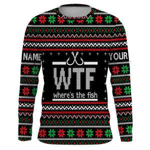 Funny Where's the Fish Custom Long Sleeve Fishing Shirts, Personalized Fishing Christmas gifts - IPHW1882