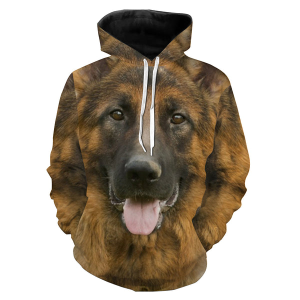 German Shepherd Dog face photo All over print Shirts, Dog Shirts for humans, Dog lovers gifts IPHW2590