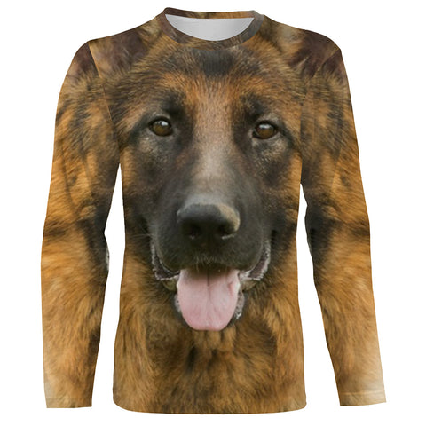 German Shepherd Dog face photo All over print Shirts, Dog Shirts for humans, Dog lovers gifts IPHW2590