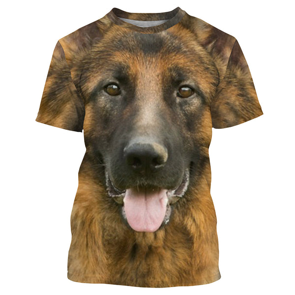 German Shepherd Dog face photo All over print Shirts, Dog Shirts for humans, Dog lovers gifts IPHW2590