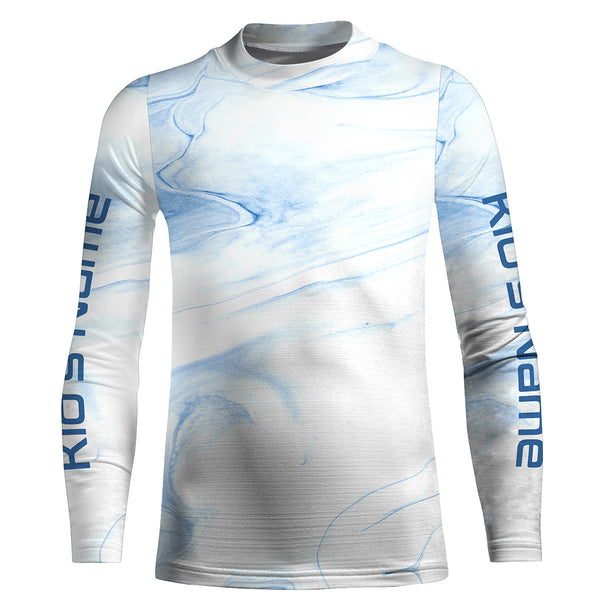 Fade wave camo Custom UV Long Sleeve Fishing Shirts, personaized Fishing jerseys for men - IPHW1726