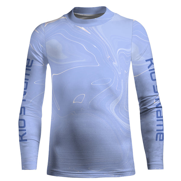 Wave camo Custom men Long Sleeve Fishing Shirts, UV Protection Fishing apparel - IPHW1727