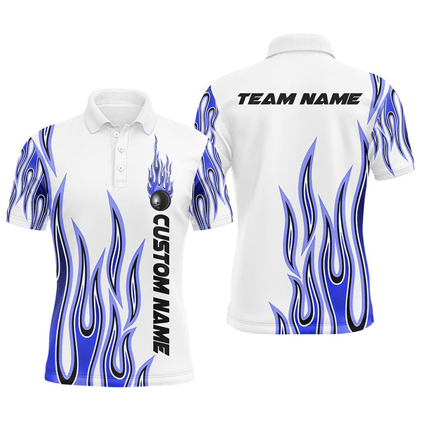 Personalized Flame Bowling Shirts For Men And Women, Bowling Ball Custom Bowling Team Shirt IPHW4981