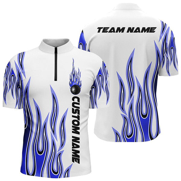 Personalized Flame Bowling Shirts For Men And Women, Bowling Ball Custom Bowling Team Shirt IPHW4981