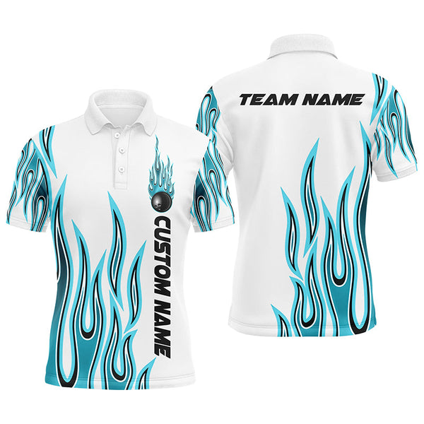 Personalized Flame Bowling Shirts For Men And Women, Bowling Ball Custom Bowling Team Shirt IPHW4982