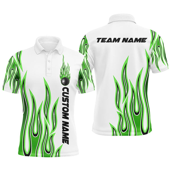 Personalized Flame Bowling Shirts For Men And Women, Bowling Ball Custom Bowling Team Shirt IPHW4983