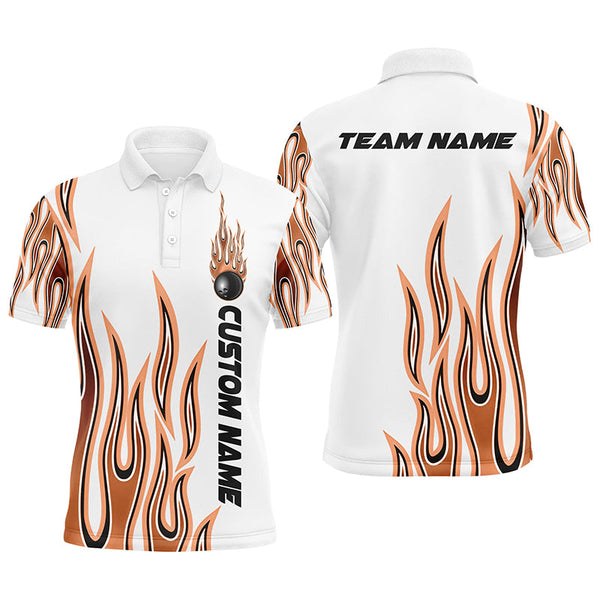 Personalized Flame Bowling Shirts For Men And Women, Bowling Ball Custom Bowling Team Shirt IPHW4984