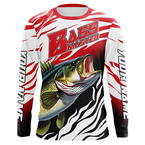 Personalized Bass master Fishing jerseys, Largemouth Bass Long sleeve performance Fishing Shirts IPHW3358