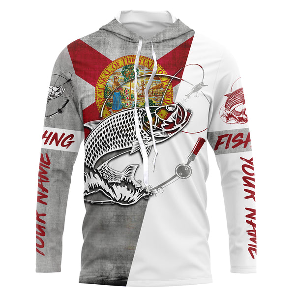 Florida Tarpon Custom Long Sleeve performance Fishing Shirts, Tarpon Fishing jerseys IPHW2899