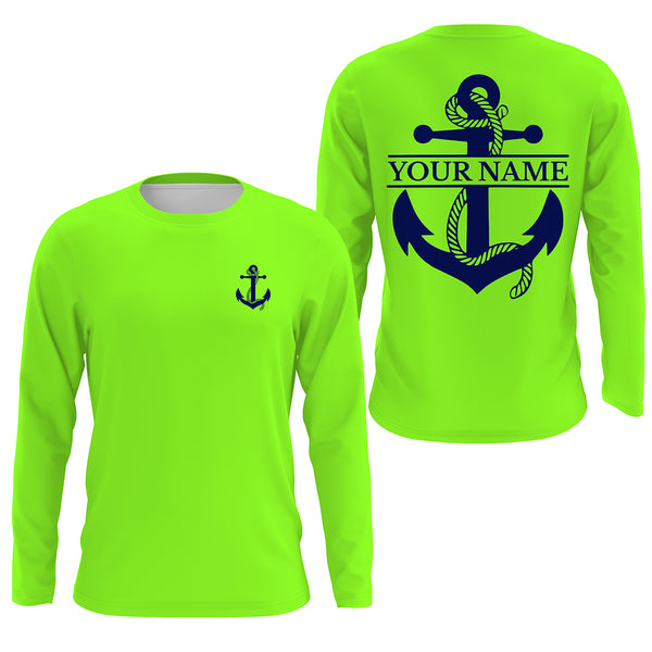 Personalized Anchor Saltwater UV Long Sleeve performance Fishing Shirts, Custom marine Shirts - IPHW1817