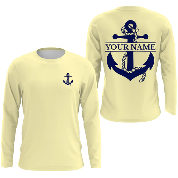 Personalized Anchor Saltwater UV Long Sleeve performance Fishing Shirts, Custom marine Shirts - IPHW1817