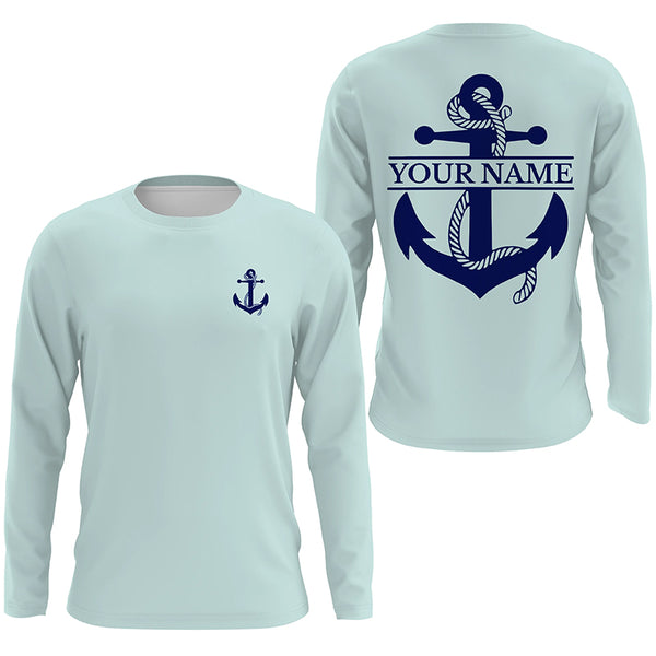 Personalized Anchor Saltwater UV Long Sleeve performance Fishing Shirts, Custom marine Shirts - IPHW1817