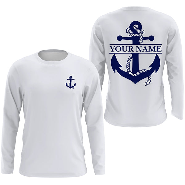 Personalized Anchor Saltwater UV Long Sleeve performance Fishing Shirts, Custom marine Shirts - IPHW1817