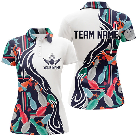 Custom Bowling Shirts For Women, Personalized Bowling Team Jerseys IPHW4596