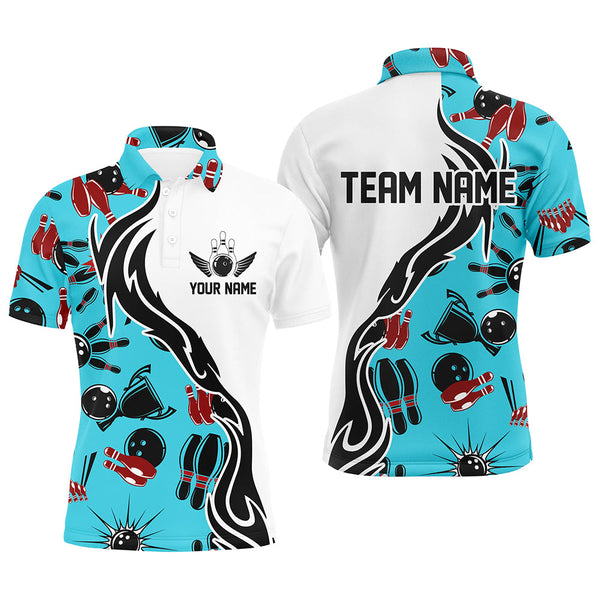 Custom Bowling Shirts For Men And Women, Personalized Bowling Team Jerseys Bowling Pattern IPHW4956