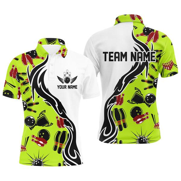 Custom Bowling Shirts For Men And Women, Personalized Bowling Team Jerseys Bowling Pattern IPHW4958