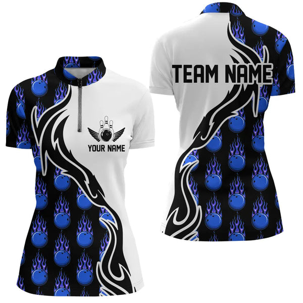 Custom Bowling Shirts For Women, Personalized Bowling Team Jerseys Bowling Pattern IPHW4960