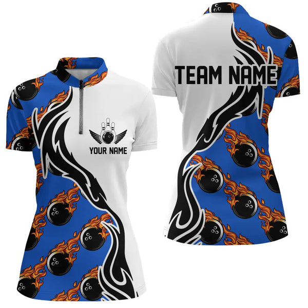 Custom Bowling Shirts For Women, Personalized Bowling Team Jerseys Bowling Pattern IPHW4962