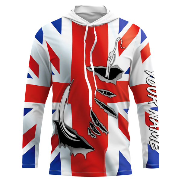 Fishing hook Australia  Flag Long Sleeve Fishing Shirts, Personalized Patriotic Fishing gifts for men IPHW2642