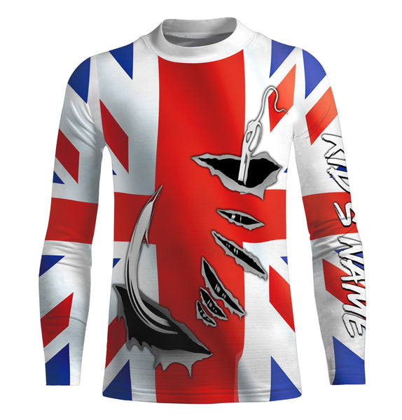 Fishing hook Australia  Flag Long Sleeve Fishing Shirts, Personalized Patriotic Fishing gifts for men IPHW2642