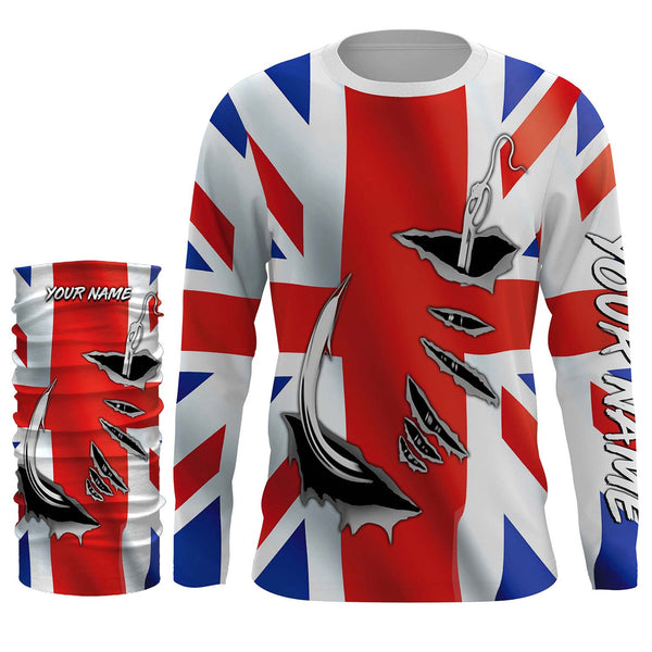 Fishing hook Australia  Flag Long Sleeve Fishing Shirts, Personalized Patriotic Fishing gifts for men IPHW2642