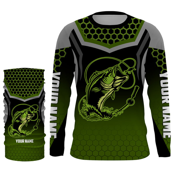 Bass Fish Custom Long Sleeve Fishing Shirts, Personalized Bass Fishing jerseys Fishing gifts - IPHW1957