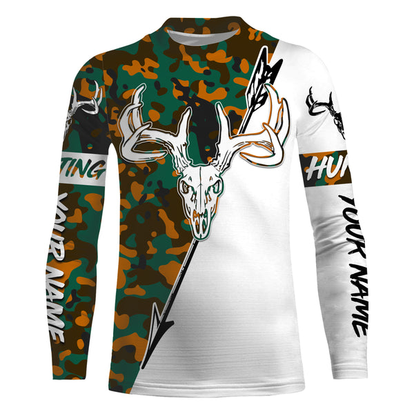 Bow Hunting Archery Deer skull Custom All over printed shirts - personalized Hunting camo apparel - IPHW1868