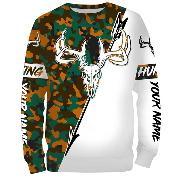 Bow Hunting Archery Deer skull Custom All over printed shirts - personalized Hunting camo apparel - IPHW1868