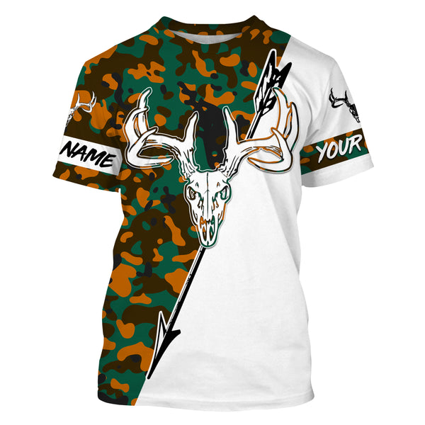 Bow Hunting Archery Deer skull Custom All over printed shirts - personalized Hunting camo apparel - IPHW1868