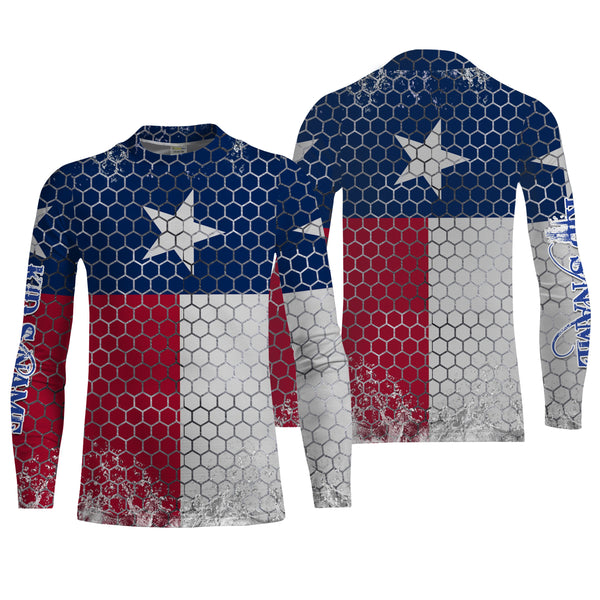 Texas Shirts Texas Flag Custom UV Long Sleeve Performance Shirts - Personalized Texas Clothing - IPHW1554