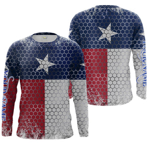 Texas Shirts Texas Flag Custom UV Long Sleeve Performance Shirts - Personalized Texas Clothing - IPHW1554