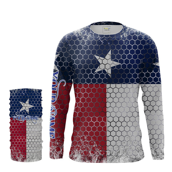 Texas Shirts Texas Flag Custom UV Long Sleeve Performance Shirts - Personalized Texas Clothing - IPHW1554