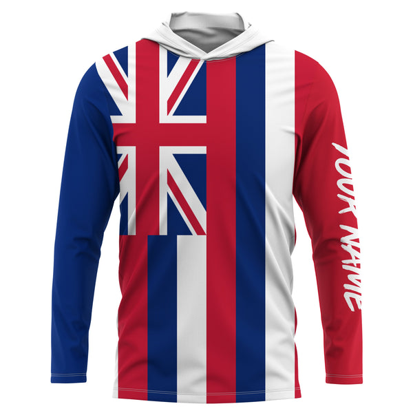 Hawaii State Hawaiian Flag Custom UV Long Sleeve Fishing Shirts Personalized Fishing Gifts IPHW730