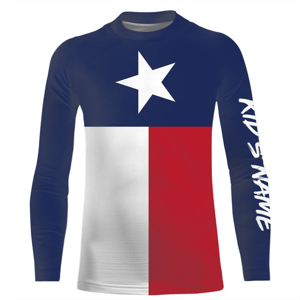 Texas Shirts Texas Flag Custom UV Long Sleeve Performance Shirts Personalized Texas Clothing IPHW733