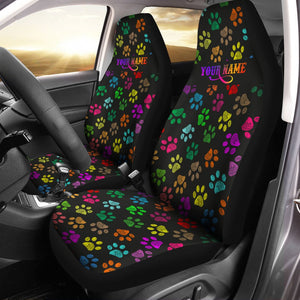 Cute Dog Puppy Paw Print Car Seat covers, personalized Car Accessories for Dog Mom, Dog Dad, Dog lovers - IPHW1014