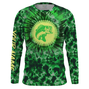 Tie dye Bass Fishing camo Custom Long sleeve performance Fishing Shirts UV Protection, Bass Shirts - IPHW1650