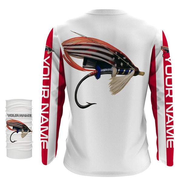 American Flag Fishing lure Patriotic Custom Fly Fishing Shirts | personalized Fishing gifts Fishing apparel - IPHW1296