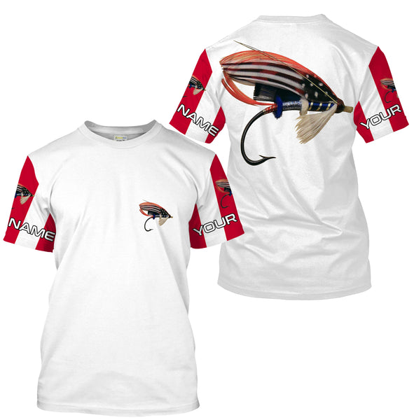 American Flag Fishing lure Patriotic Custom Fly Fishing Shirts | personalized Fishing gifts Fishing apparel - IPHW1296