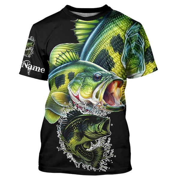 Largemouth Bass Fishing Customize Name long sleeves fishing shirts NQS1795