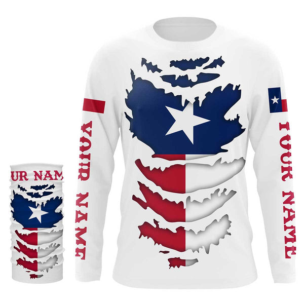 Custom Texas Flag Shirts, Texas state flag Patriot Long Sleeve Performance Shirts UV Protection Upf 30+ NQS2494