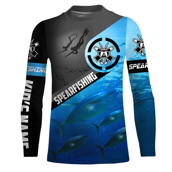 Tuna blue water spearfishing Custom Name UV protection UPF 30+ fishing jersey, custom fishing apparel NQS3070